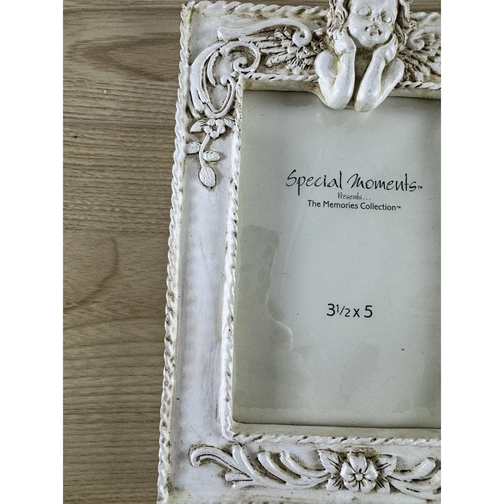 Special Moments Cherub Angel Photo Frame 3.5x5 Ivory Victorian Shabby Chic